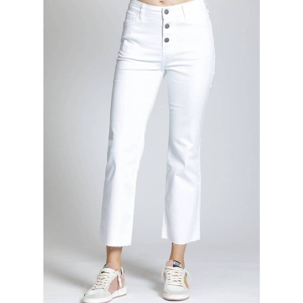 NEW APNY button fly jean in white